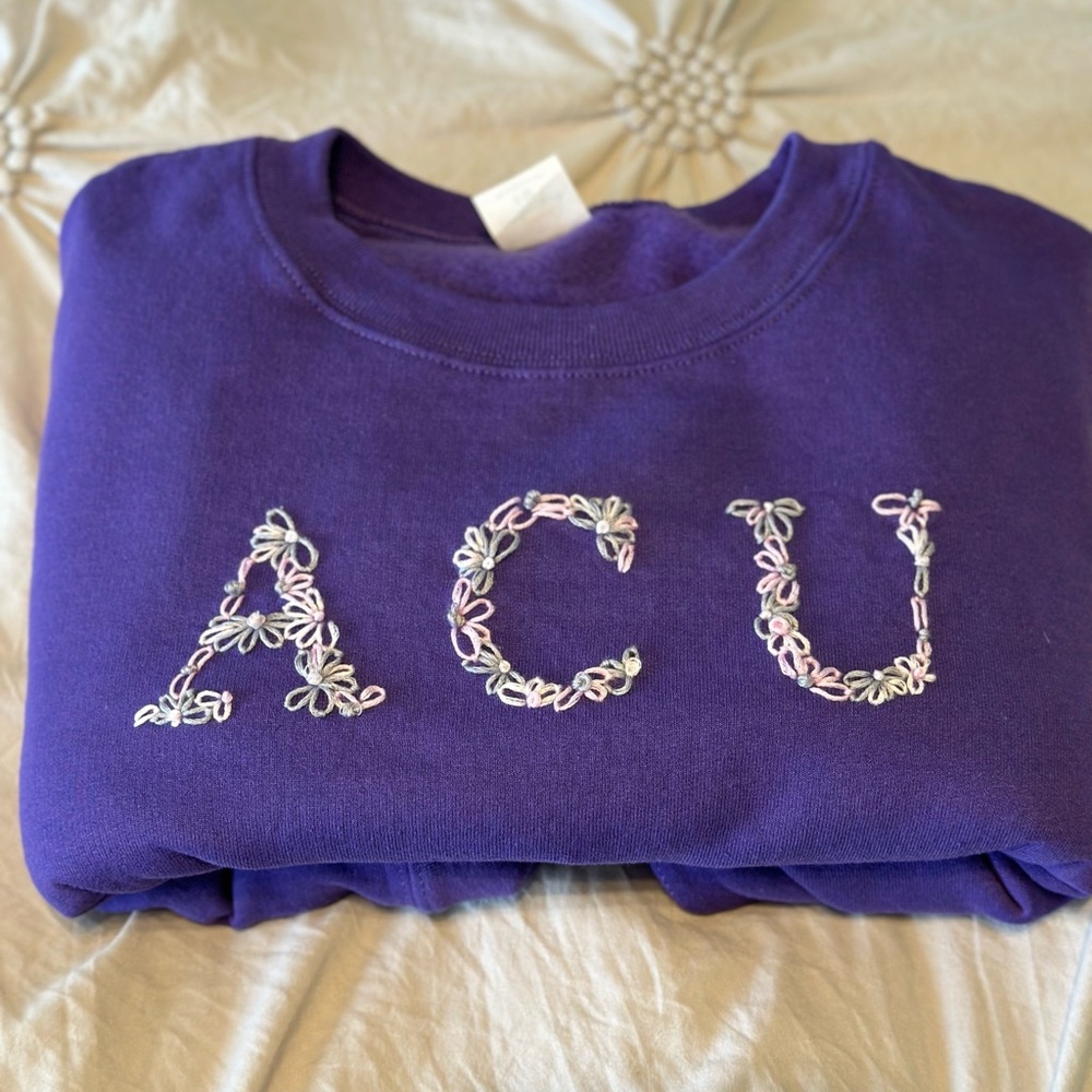 CUSTOMIZED COLLEGE EMBROIDERED CREWNECK SWEATSHIRTS- CUSTOMIZE YOUR OWN!!